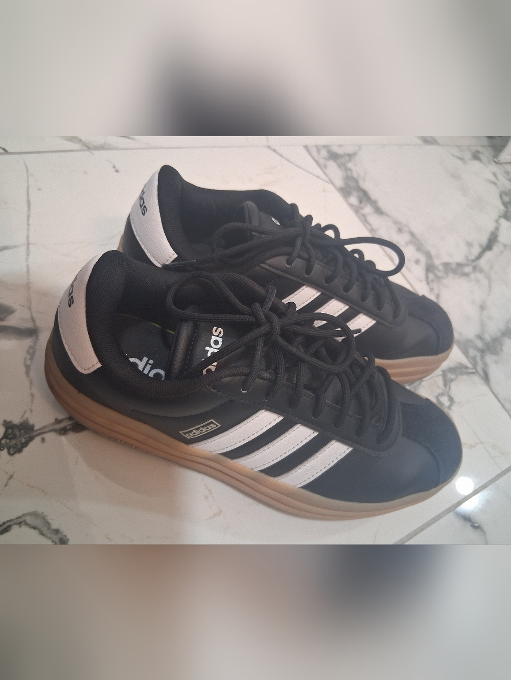 Adidas Men’s Black & White Samba-Style Sneakers